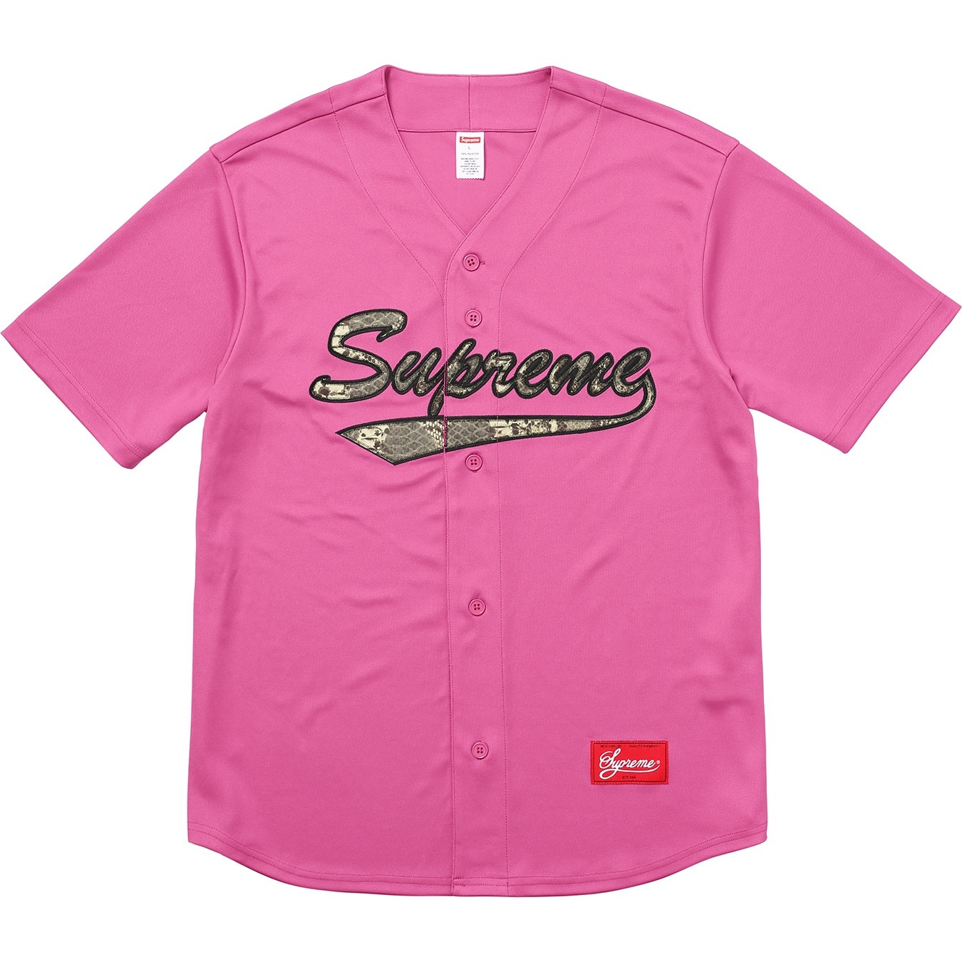 Snake Script Logo Baseball Jersey view 3